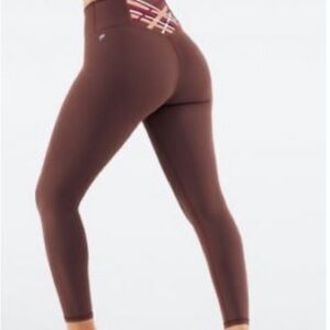 Fabletics- Boost PowerHold® High-Waisted 7/8 Legging - Brown - 3x